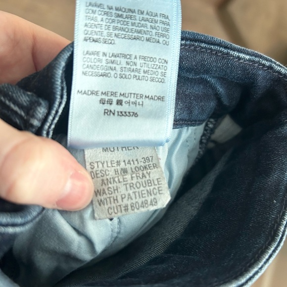 Mother High Waisted Looked Ankle Fray Skinny Jeans - Size 28 - Picture 8 of 8